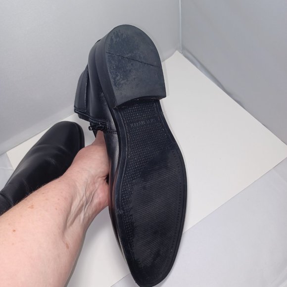 Steve Madden Black Leather Men's Zipper Ankle Boots size 9 - Picture 11 of 13